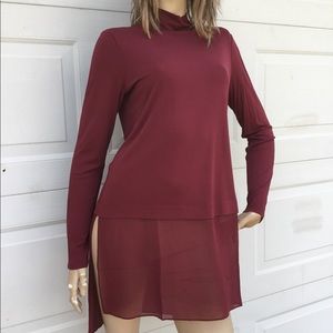 EILEEN FISHER STRETCH SILK TUNIC TOP SMALL $267